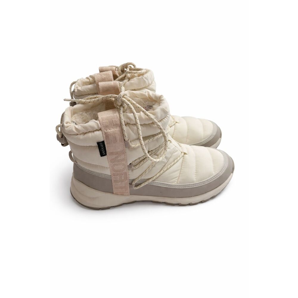 The North Face Thermoball Lace-Up Waterproof Boot Off White/Cream Women's Size 8